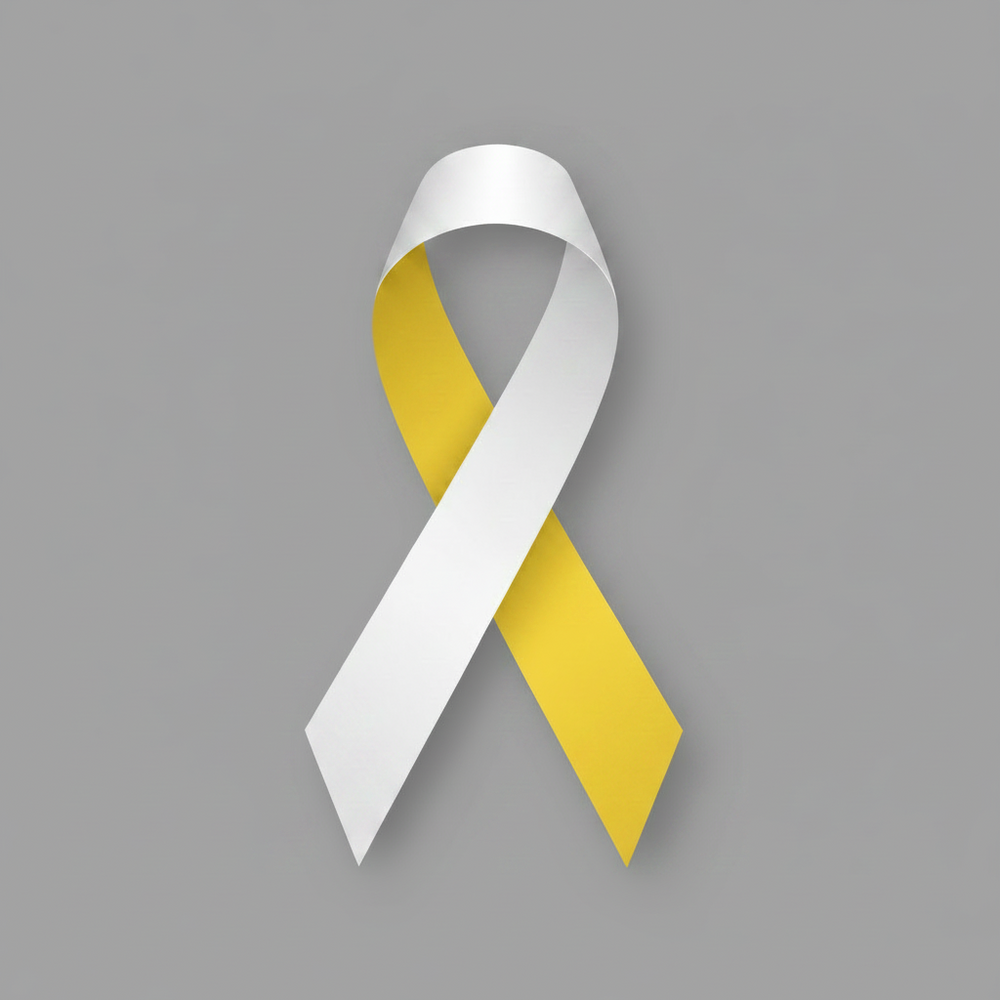 Grey Cancer Awareness Ribbon